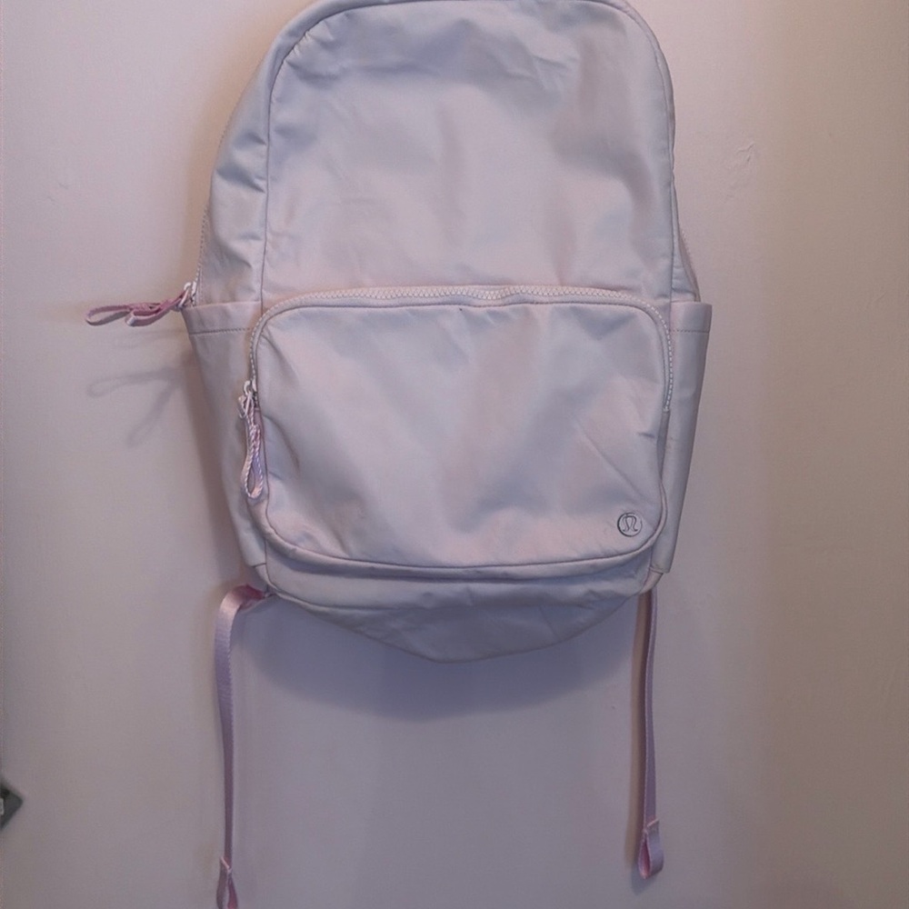 Lemon Light Pink Backpack with Front Pocket